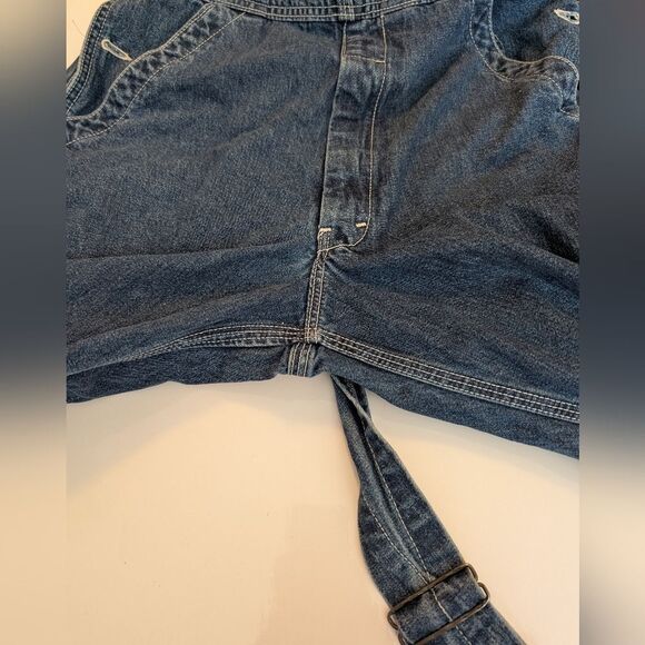 Ikeda Blue Medium Wash Denim Slouchy Overalls S - Picture 13 of 13